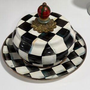 Mackenzie Childs Courtly Check Butterhouse retired